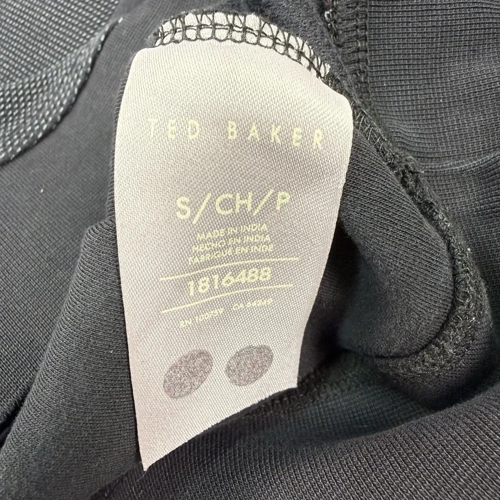 Ted Baker 1/4 Zip Pullover Sweater Mens S Dark Gray/Black Long Sleeve 1816488